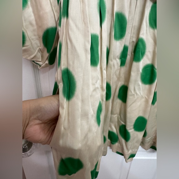 Molo Girls Green Polka Dot Dress Size 7/8 NWT Organic Viscose - Picture 9 of 10